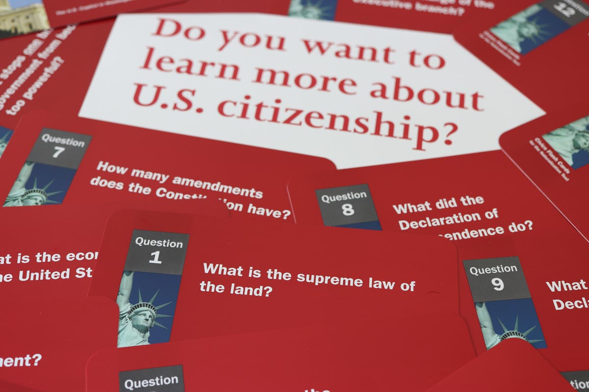 Questions for the US citizenship test